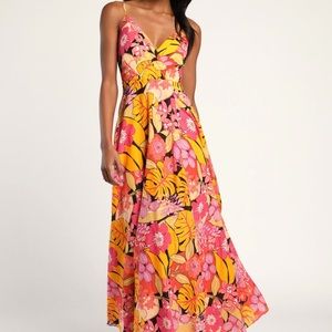 NWT Lulus Orange Summer Dress